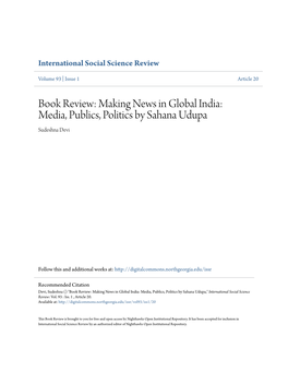 Making News in Global India: Media, Publics, Politics by Sahana Udupa Sudeshna Devi
