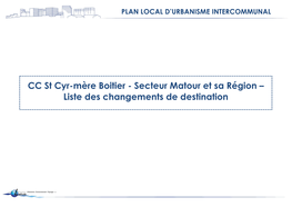 Secteur Matour Et Sa Région – Liste Des