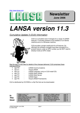 LANSA Version 11.3