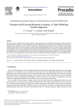 Unsupervised Concept Hierarchy Learning: a Topic Modeling Guided Approach V