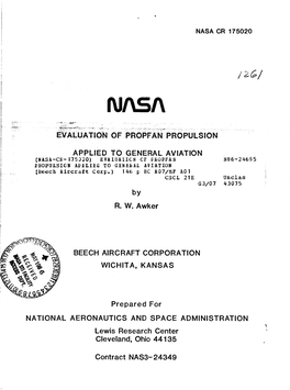 APPLIED to GENERAL AVIATION by R. W. Awker BEECH AIRCRAFT