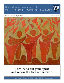 OUR LADY of MOUNT CARMEL Lord, Send out Your Spirit and Renew the Face of the Earth