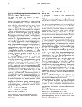 6P Poster Communications PC1 Flufenamic Acid (FFA) Stimulates