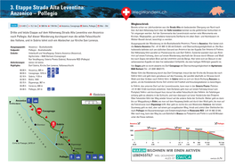 3. Etappe Strada Alta Leventina: Anzonico – Pollegio