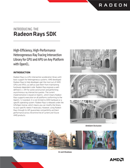 Radeon Rays SDK