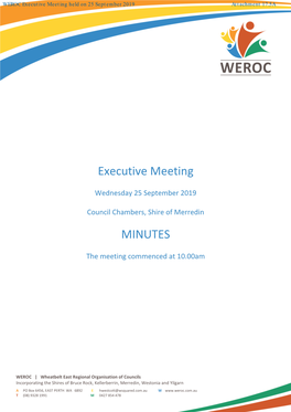 Executive Meeting MINUTES