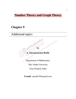 Number Theory and Graph Theory Chapter 9 Additional Topics