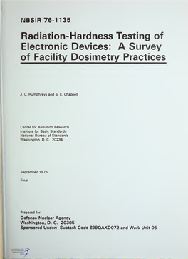 Radiation-Hardness Testing of Electronic Devices: a Survey of Facility Dosimetry Practices
