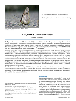 Langerhans Cell Histiocytosis Nanette Grana, MD