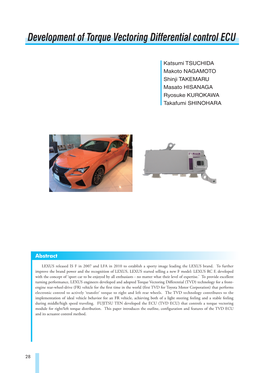 Development of Torque Vectoring Differential Control ECU