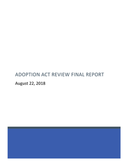 2018 Adoption Act Review Final Report