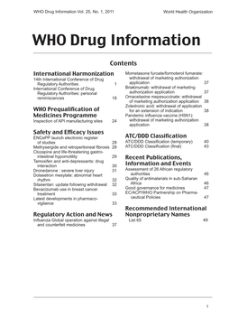 WHO Drug Information Vol