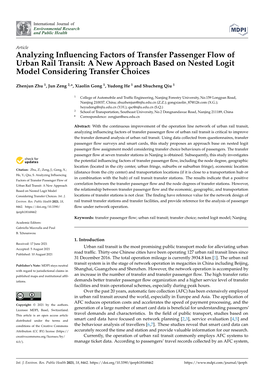 Analyzing Influencing Factors of Transfer Passenger Flow of Urban Rail Transit