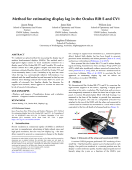 Method for Estimating Display Lag in the Oculus Rift S and CV1