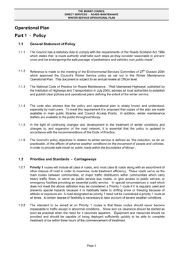 Operational Plan Part 1 - Policy