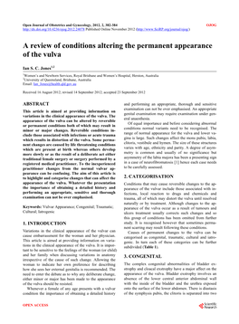 A Review of Conditions Altering the Permanent Appearance of the Vulva