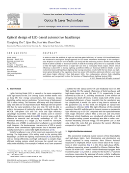 Optical Design of LED-Based Automotive Headlamps