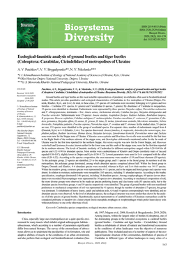 Biosystems Diversity, 28(2), 163–174