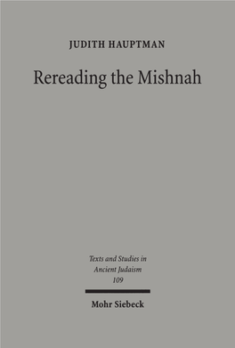 Rereading the Mishnah