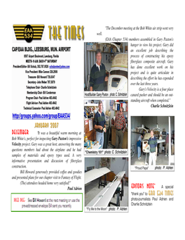 JANUARY 2007 DECEMBER EDITOR's NOTE