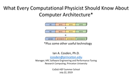 What Every Computational Physicist Should Know About Computer Architecture*