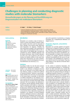 Challenges in Planning and Conducting Diagnostic Studies with Molecular Biomarkers