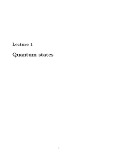 Quantum States