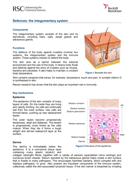 Defences: the Integumentary System