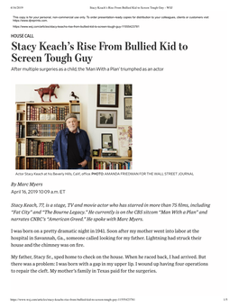 Stacy Keach's Rise from Bullied Kid to Screen Tough