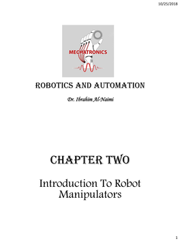 Robotics and Automation