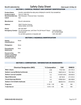 Safety Data Sheet Date Issued: 10-May-16 SECTION 1: CHEMICAL PRODUCT and COMPANY IDENTIFICATION