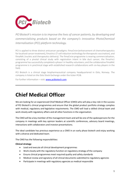 Chief Medical Officer