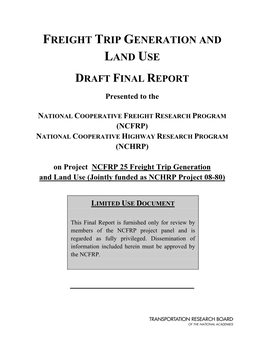 Freight Trip Generation and Land Use