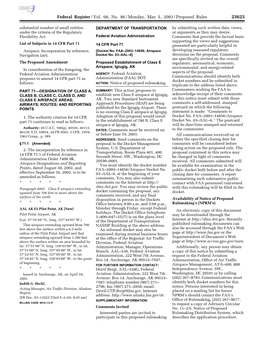 Federal Register/Vol. 68, No. 86/Monday, May 5, 2003