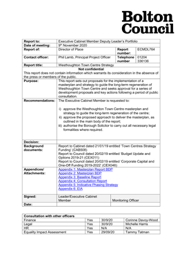 Westhoughton Town Centre Strategy Report Download