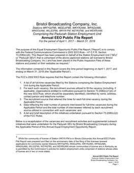 Bristol Broadcasting Company, Inc