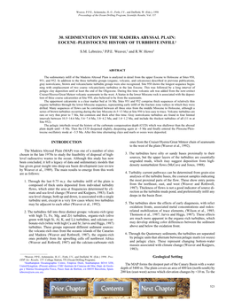 Sedimentation on the Madeira Abyssal Plain: Eocene–Pleistocene History of Turbidite Infill1