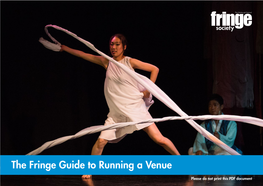 The Fringe Guide to Running a Venue