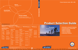 Product Selection Guide 2008 - 2009
