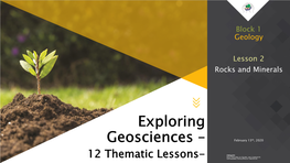 Exploring Geosciences –