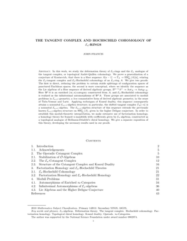 The Tangent Complex and Hochschild Cohomology Of