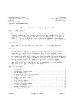 3629 Alis Technologies STD: 63 November 2003 Obsoletes: 2279 Category: Standards Track