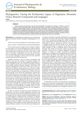 Phylogenetics: Tracing the Evolutionary Legacy of Organisms