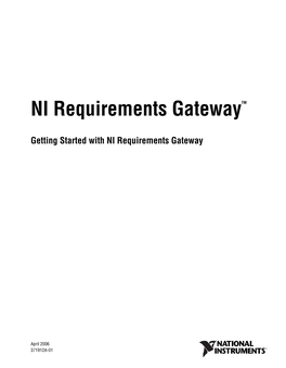 Getting Started with NI Requirements Gateway