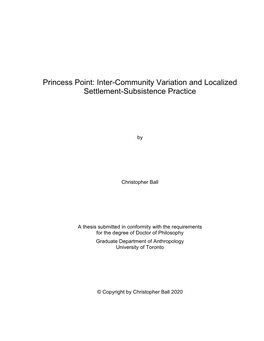 Princess Point: Inter-Community Variation and Localized Settlement-Subsistence Practice