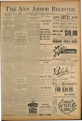 THE ANN ARBOR REGISTER I TM'klivk VOL XXI NO 25