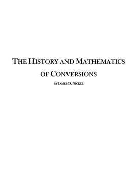 The History and Mathematics of Conversions