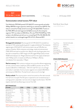 TECH MAHINDRA | IT Services | 23 October 2020