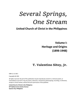 Several Springs, One Stream United Church of Christ in the Philippines