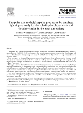 Phosphine and Methylphosphine Production by Simulated Lightning